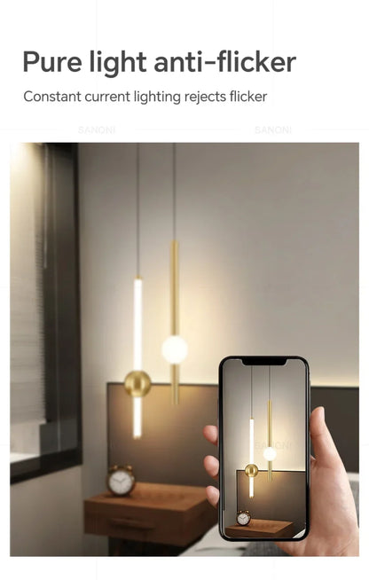 Modern Simple LED Pendant Lamp Living Room Bedroom Bedside TV Background Kitchen Island Restaurant Home Decor Lighting Fixture