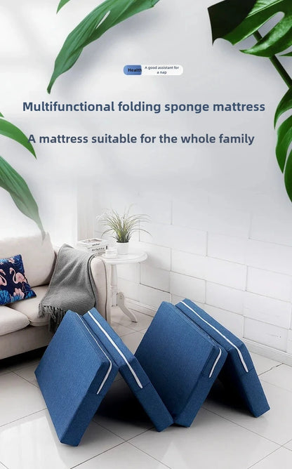 Memory Foam Folding Mattress Office Nap Bed Compact Tatami Yoga Mat Foldable Sponge Mattress Portable Single Bed for Easy