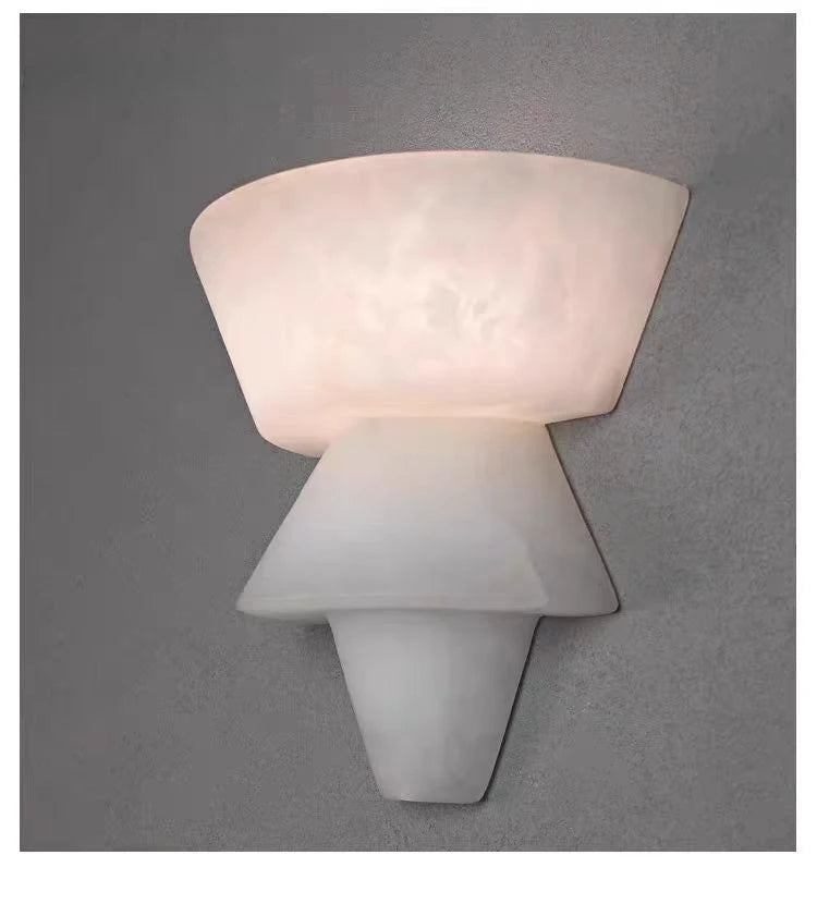 Spanish Marble Wall Lamp Modern Luxury LED Wall Light Creative Living Room Bedroom Corridor Bathroom Villa Wall Decor G9 Bulb