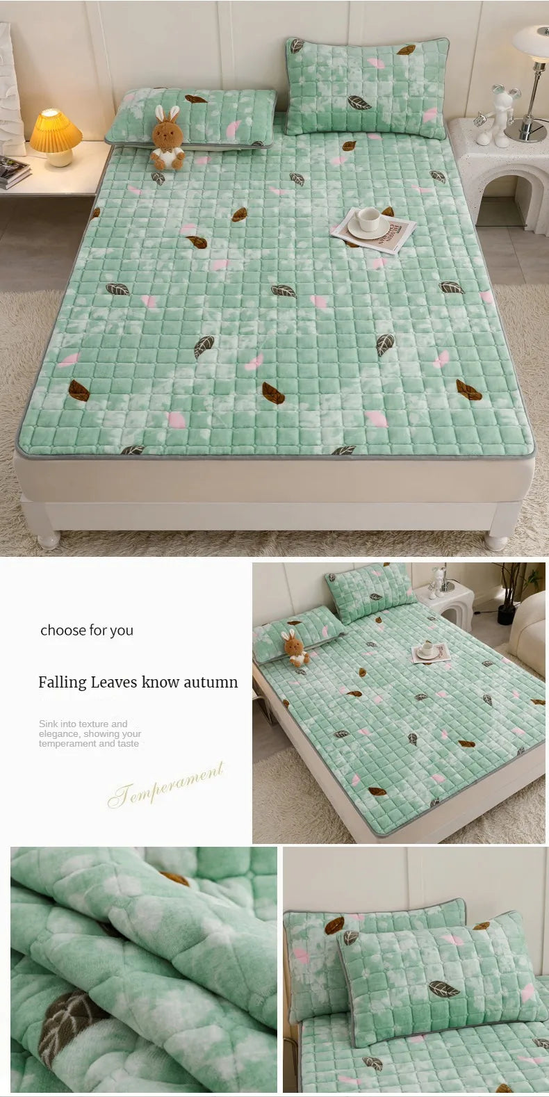 Fleece Topper Mattress Foldable Pad Sleeping Mat on The Floor Tatami Orthopedic Pillow Top Double Bed Bedroom Furniture Futon