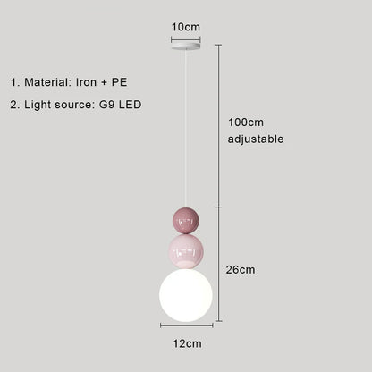 Nordic Pendant Light Modern LED Hanging Lamp Cream Style Indoor Lighting Room Decor Bedroom Living Room Bedside Light Fixture