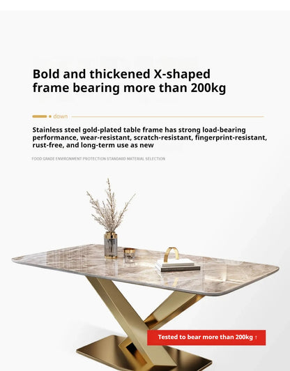 Luxury Dining Table Manger Chair Set Living Room Console Table Dressing Gold Space Savers Multifunction Yemek Masaları Furniture