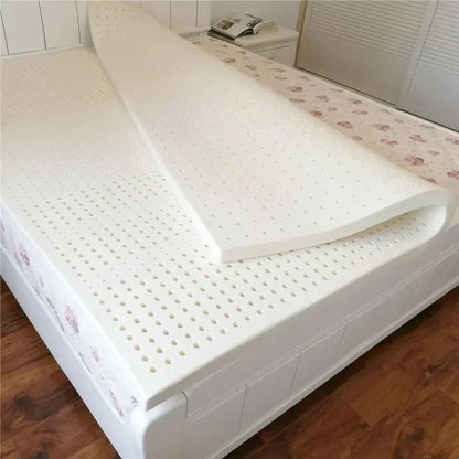 105D Medium Soft Natural Latex Mattress 5CM Thickness Cervical Vertebra Neck Protector Single Double Twin Queen Size Mattress