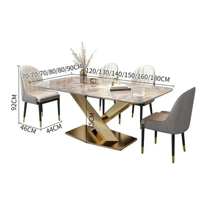 Luxury Dining Table Manger Chair Set Living Room Console Table Dressing Gold Space Savers Multifunction Yemek Masaları Furniture