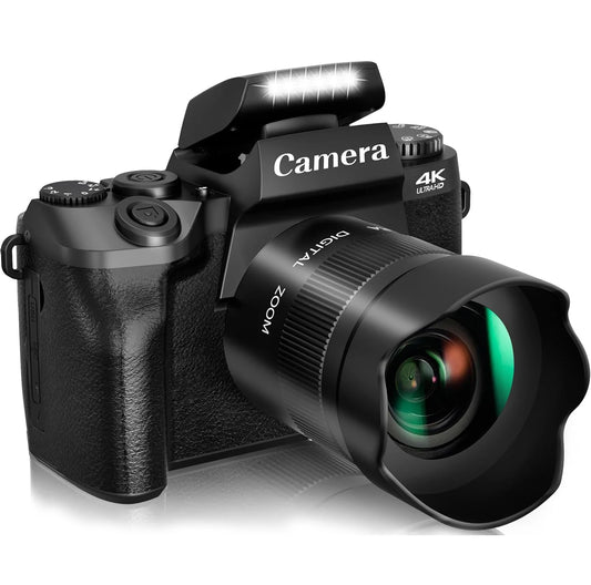 2025 16X Zoom 64MP DSLR HD WIFI Cameras 4.0 Touchscreen 4K Digital for Tiktok Photography Video Live Streaming Vlogging