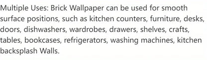 Waterproof Self-Adhesive Stone Brick Wallpaper for Living Room Kitchen Bedroom Removable Stickers for Fall Aesthetic Wall Decor