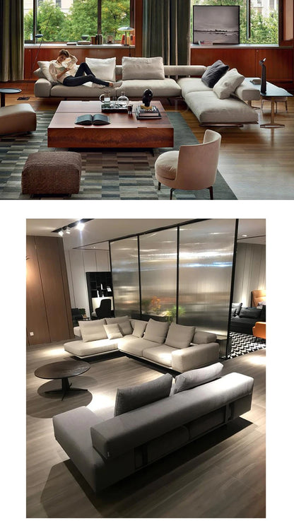 Living Room Furniture Recliner Feather Leather Sofa Sets Sectional Sofa Set