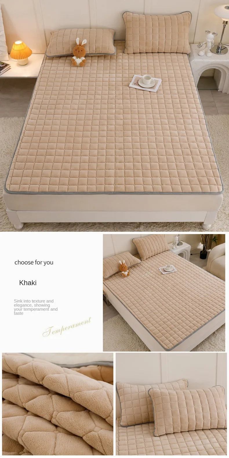 Fleece Topper Mattress Foldable Pad Sleeping Mat on The Floor Tatami Orthopedic Pillow Top Double Bed Bedroom Furniture Futon