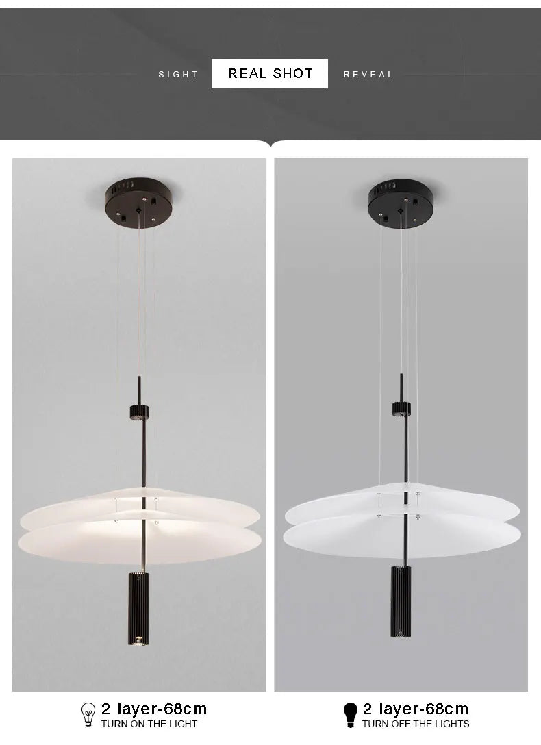 SANDYHA Modern Flying Saucer Style Chandeliers House Home Decor Led Pendant Lamps Kitchen Living Room Bedroom Interior Lighting
