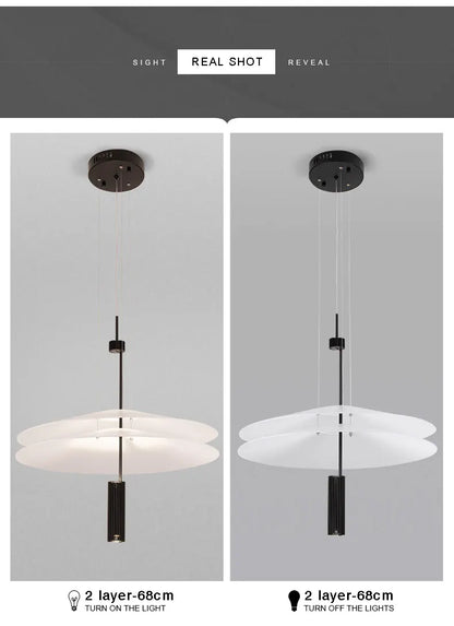 SANDYHA Modern Flying Saucer Style Chandeliers House Home Decor Led Pendant Lamps Kitchen Living Room Bedroom Interior Lighting