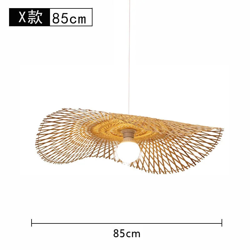 Bamboo Lantern Bamboo Woven Chandelier Chinese Restaurant Tea Room Chandelier Japanese Restaurant Straw Hat Rattan Woven Chandel