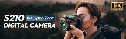 NBD 5K Digital Cameras For Photography, 16X Optical Zoom Camera With WiFi & App Control,64MP Vlogging Camera With 3-inch Screen