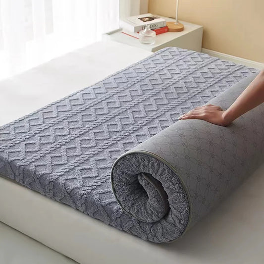 Thick Velvet Mattress Single Double Size Sponge Mattress Cushion Mat Soft Tatami Sleeping Pad