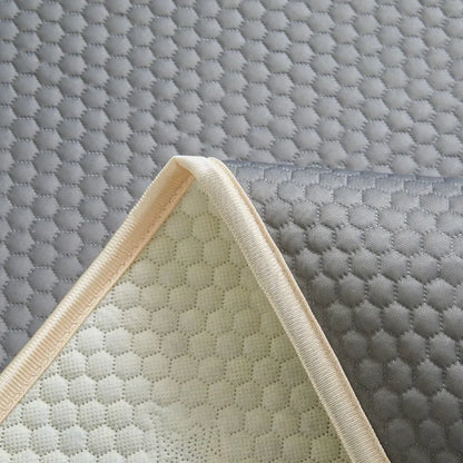 1pc Breathable and non slip thin mattress with summer quilting design dark gray single and double comfortable soft cushion