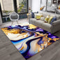 HD Colour Fluid Irregular Illusion Marble 3D Carpet Rug for Home Living Room Sofa Doormat Decor,kids Area Rug Non-slip Floor Mat