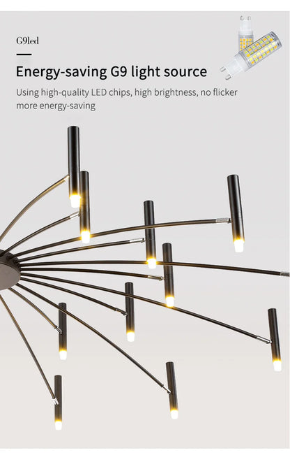 Living room lamp, new light luxury bedroom chandelier Nordic lamps modern minimalist atmosphere For home dining room Lights