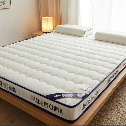 Latex mattress lamb fleece household 1.8/2.0m fashion tatami thickened student dormitory single double cushion warm mat