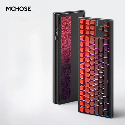 MCHOSE GX87V2 Mechanical Keyboard Wireless Tri-mode Hot-Swap GASKET RGB Quick Release Custom CNC Aluminum Office Gaming Keyboard