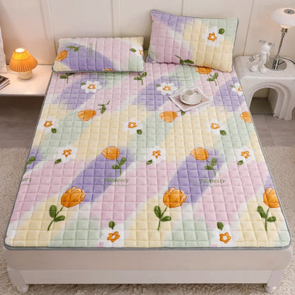 Fleece Topper Mattress Foldable Pad Sleeping Mat on The Floor Tatami Orthopedic Pillow Top Double Bed Bedroom Furniture Futon