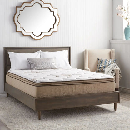 High Quality Hotel Natural Latex King Queen Size Memory Pillow Top Foam Bed Pocket Spring Mattress in a Box