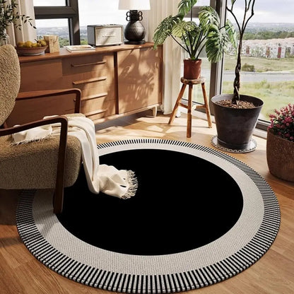 VIKAMA Light Luxury Carpet Round Game Living Room Computer Bedroom Chair Floor Mats Basket Gaming Video Carpet Home Decoration