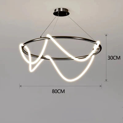 Post-Modern Restaurant Notes Long Hose Lamp Creative Bar Cafe Shop Art Front Desk Designer Chandeliers