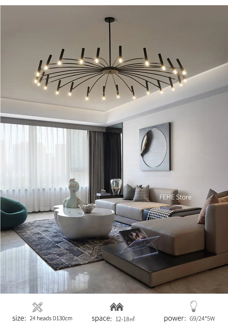 Living room lamp, new light luxury bedroom chandelier Nordic lamps modern minimalist atmosphere For home dining room Lights
