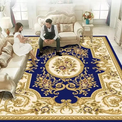 European Red Luxury Carpet Large Living Room Decoration Home Rugs Soft Comfortable Lounge Rug Anti Slip Washable Bedroom Mat