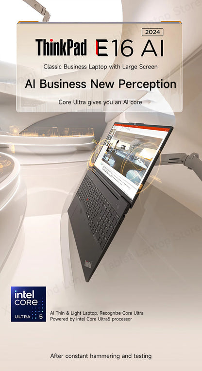 Lenovo Laptop Thinkpad E16 AI PC 16" 2.5K Thin & Light Portable Laptop Intel Ultra5 125H/Ultra7-155H 16G/32G DDR5 RAM Notebook