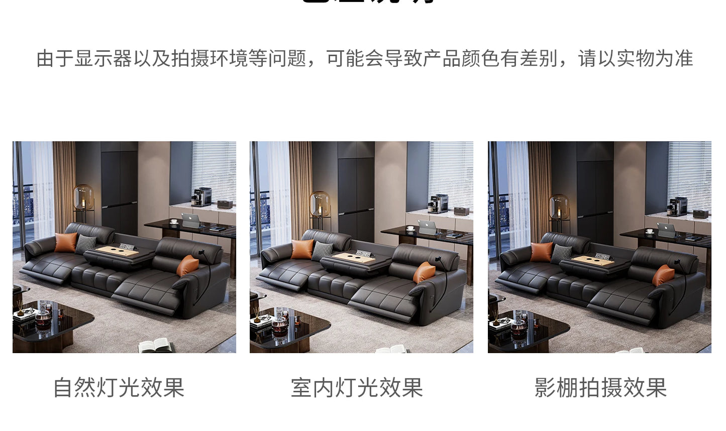 Genuine Leather Modern Sofa Chair Living Room Electric Designer Reclining Sofa Italian Loveseat Divano Soggiorno Home Furniture