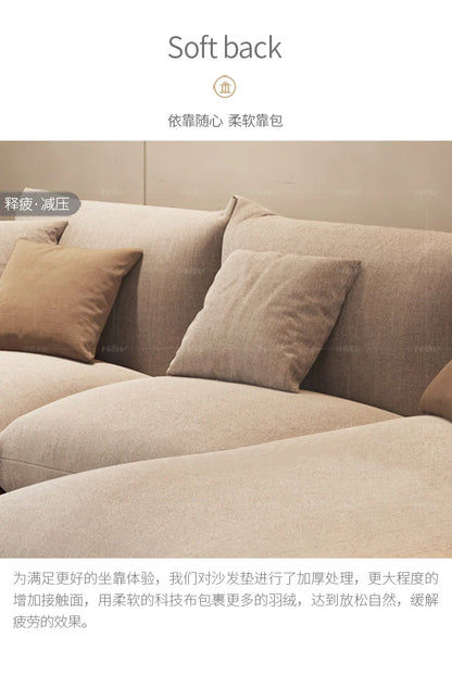 Japanese-style log wabi-sabi wind platform bread fabric sofa living room minimalist creative furniture