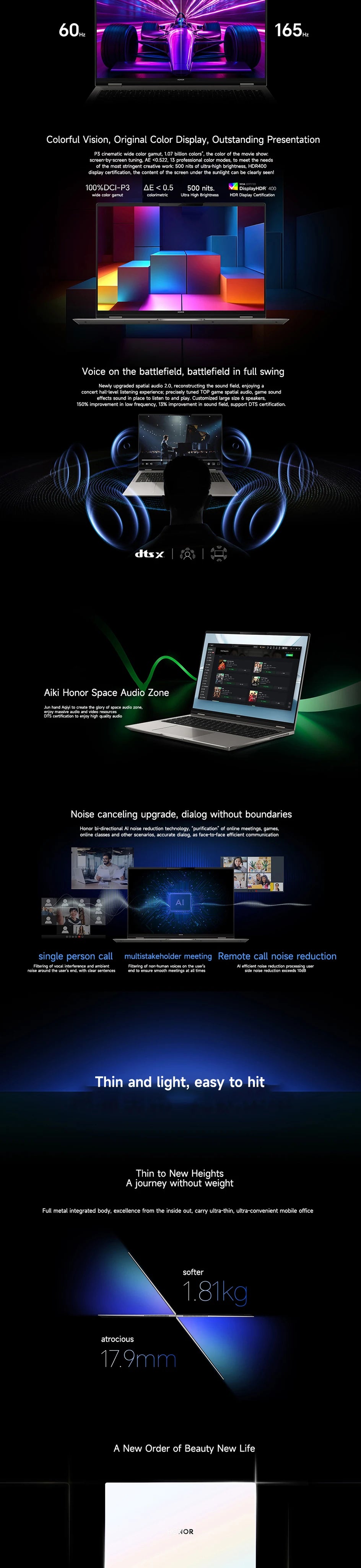 Honor Laptop MagicBook Pro 16 16-inch 2025 Intel Core Ultra 5 225H/Ultra 9 285H 24GB/32GB 1TB/2TB/4TB 165Hz 3K Gaming Laptop