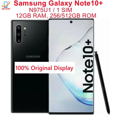 Samsung Galaxy Note10+ N975U1 Note10 Plus 6.8" AMOLED 256/512GB ROM 12GB RAM Snapdragon Fingerprint NFC 4G Original Cell Phone