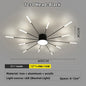 Led Firework Chandelier Dimmable For Living Room Bedroom Milk Yellow Ceiling Chandelier Dining Room LED Ceiling Lamp With Remote