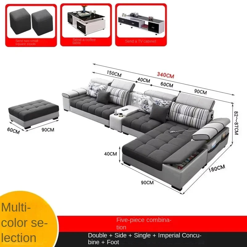 Gray Large Wood Sofas Filler Waterproof Design Lazy Lounges Puffs Couch Salon Recliner Luxury Canape Salon Furniture Home