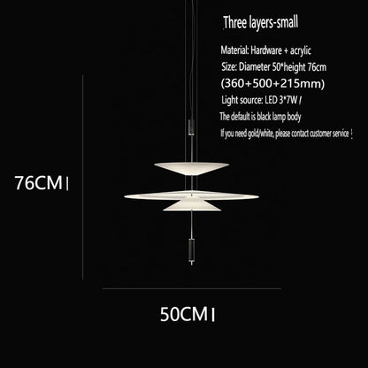 Modern Flying Saucer LED Pendant Lights Personality Home Decor Hanging Lamp Dining Table Bar Living Room Artistic UFO Chandelier