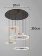 Modern ring stairs led lights pendant light lamps for living room led Chandeliers for dining room hanging light indoor lighting