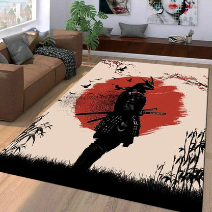 15 Size Samurai Spirits Pattern Rug Carpet for Living Room Bathroom Mat Creative Doormat Carpet for Bedroom Home Decor Play Mat