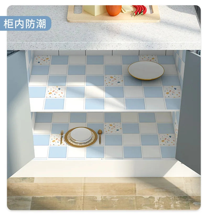 Kitchen Stove Oil-proof Sticker Waterproof High Temperature Resistant Wallpapers Kitchen Decoration Self Adhesive Contact Paper