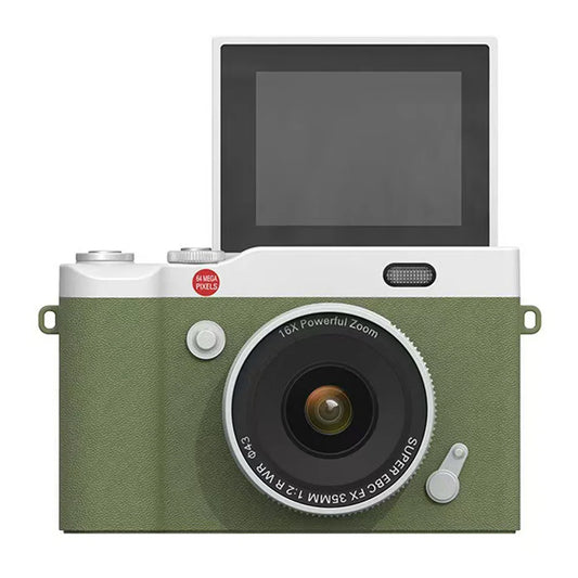 4K Digital Camera 2.4 Inch 16X Digital Zoom CCD Retro Video Recorder 180° Flip Screen Selfile Compact Digital Photography Camera