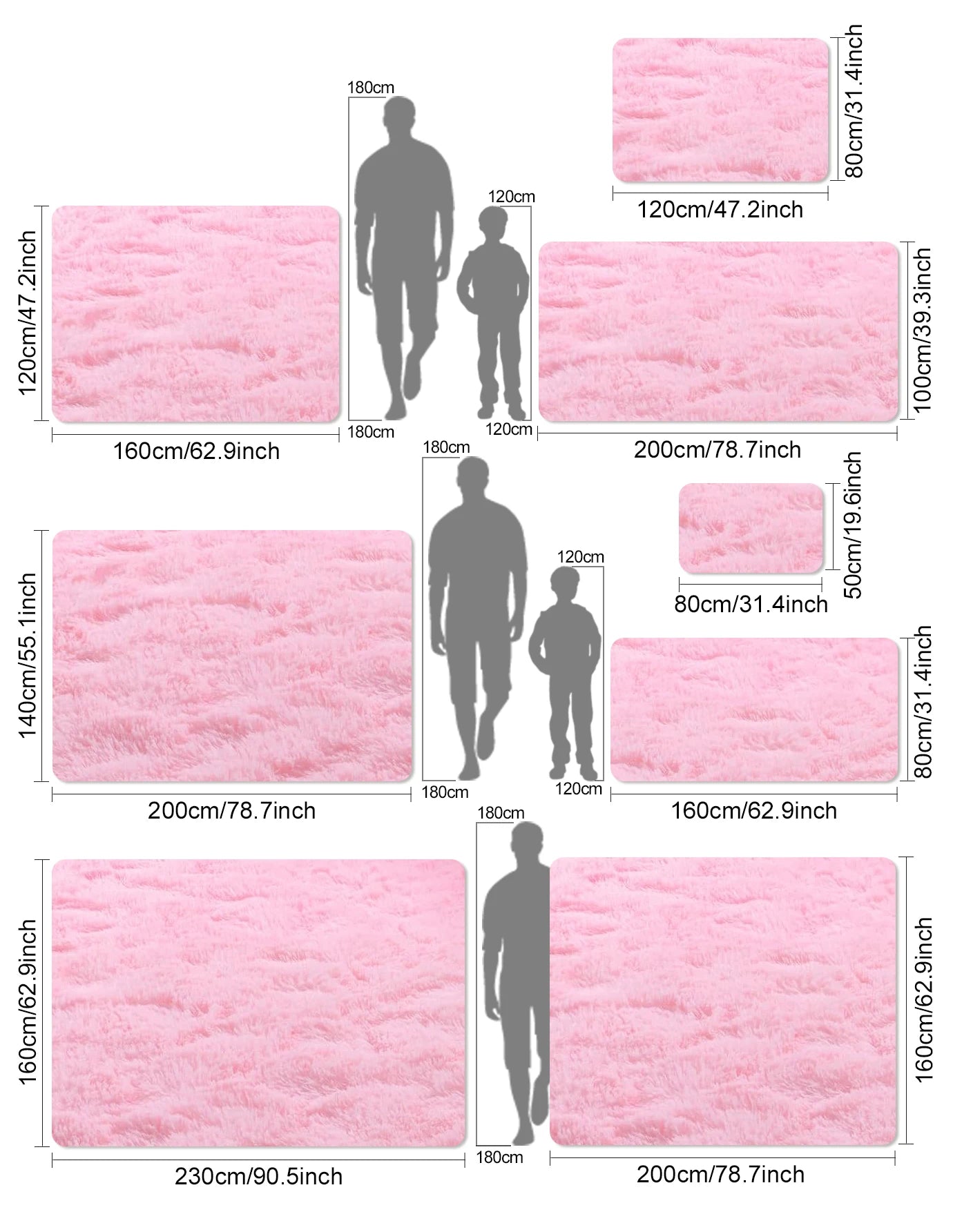 Pink Bedroom Carpet For Children's  Room Cute Girls Floor Soft Mat Living Room Decoration White Fluffy Large Kids Bedside Rugs
