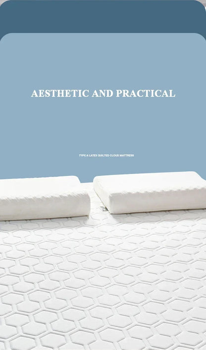 Foldable Natural Latex Mattress for Double Single Bed King Size Mat In Dormitory Hotels Bedroom Furniture Household Thickened