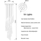 Modern crystal light chandelier for staircase large gold drop design led cristal lamp long villa lobby hanging lighting fixture