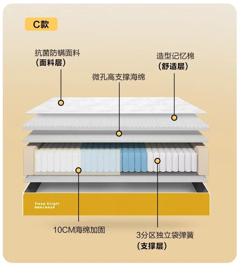 Hotel Firm Queen Mattresses High Quality Thickness King Size Bedroom Spring Mattress Designer Spring Colchon Bedroom Furniture