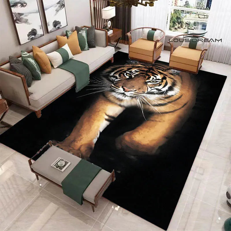 3D tiger printed carpet Fashion yoga mat Photography prop room decor  area rug  carpets for living room