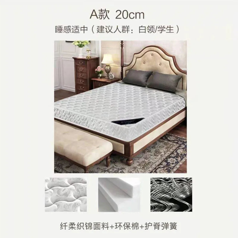 High Quality Twin Mattress Hard Double Bedroom Latex Twin Mattress Natural Sleep Spring Colchon Matrimonial Home Decoration