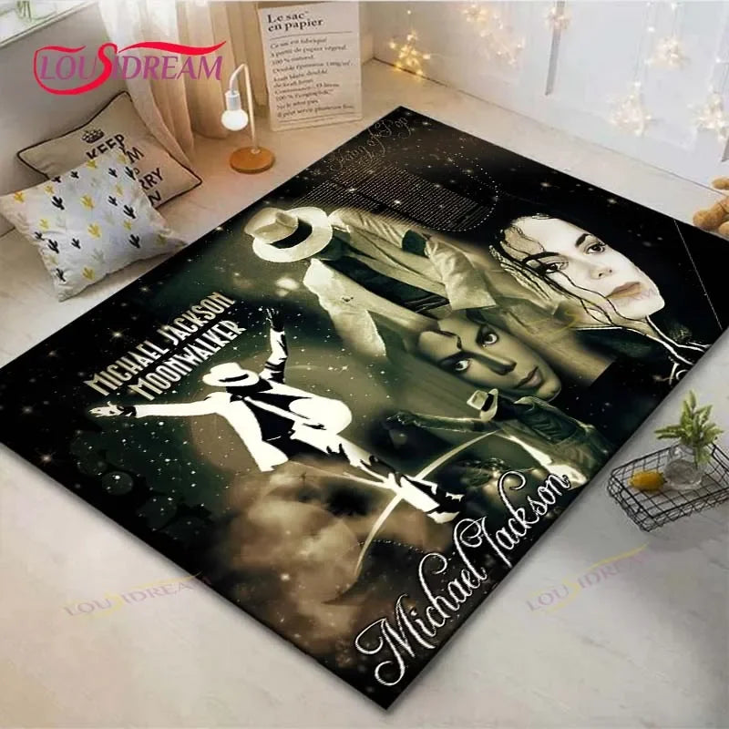 Fashion M-Michael-Jackson Printed  Carpets Living Room Anti-Skid Area Rug Kids Bedroom Mats Yoga Mat Large Carpet Decor