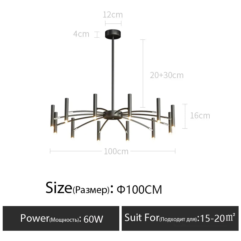 Living room lamp, new light luxury bedroom chandelier Nordic lamps modern minimalist atmosphere For home dining room Lights