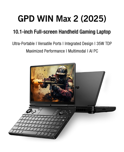 GPD WIN Max 2 2025 10.1 Inch AMD AI 9 HX 370/8840U Windows11 Gaming PC Laptop Notebook Portable Game Computer 64GB RAM 2TB Nvme