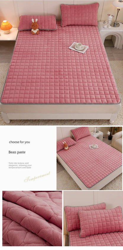 Fleece Topper Mattress Foldable Pad Sleeping Mat on The Floor Tatami Orthopedic Pillow Top Double Bed Bedroom Furniture Futon
